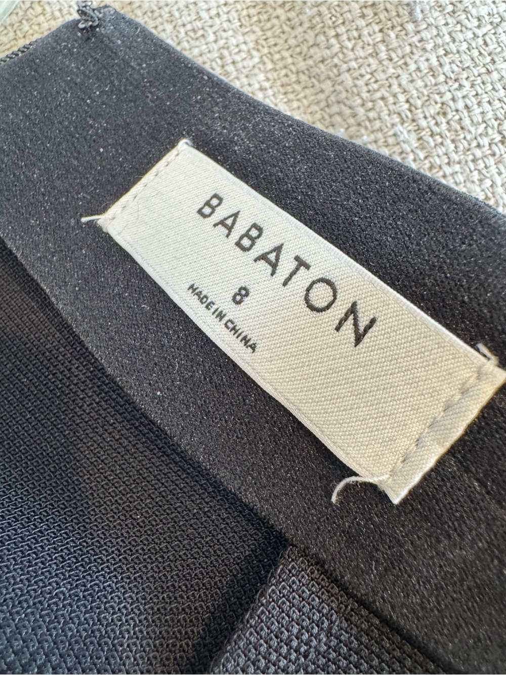 Babaton Black Wrap-Style Pencil Skirt with Side Tie - Picture 4 of 4